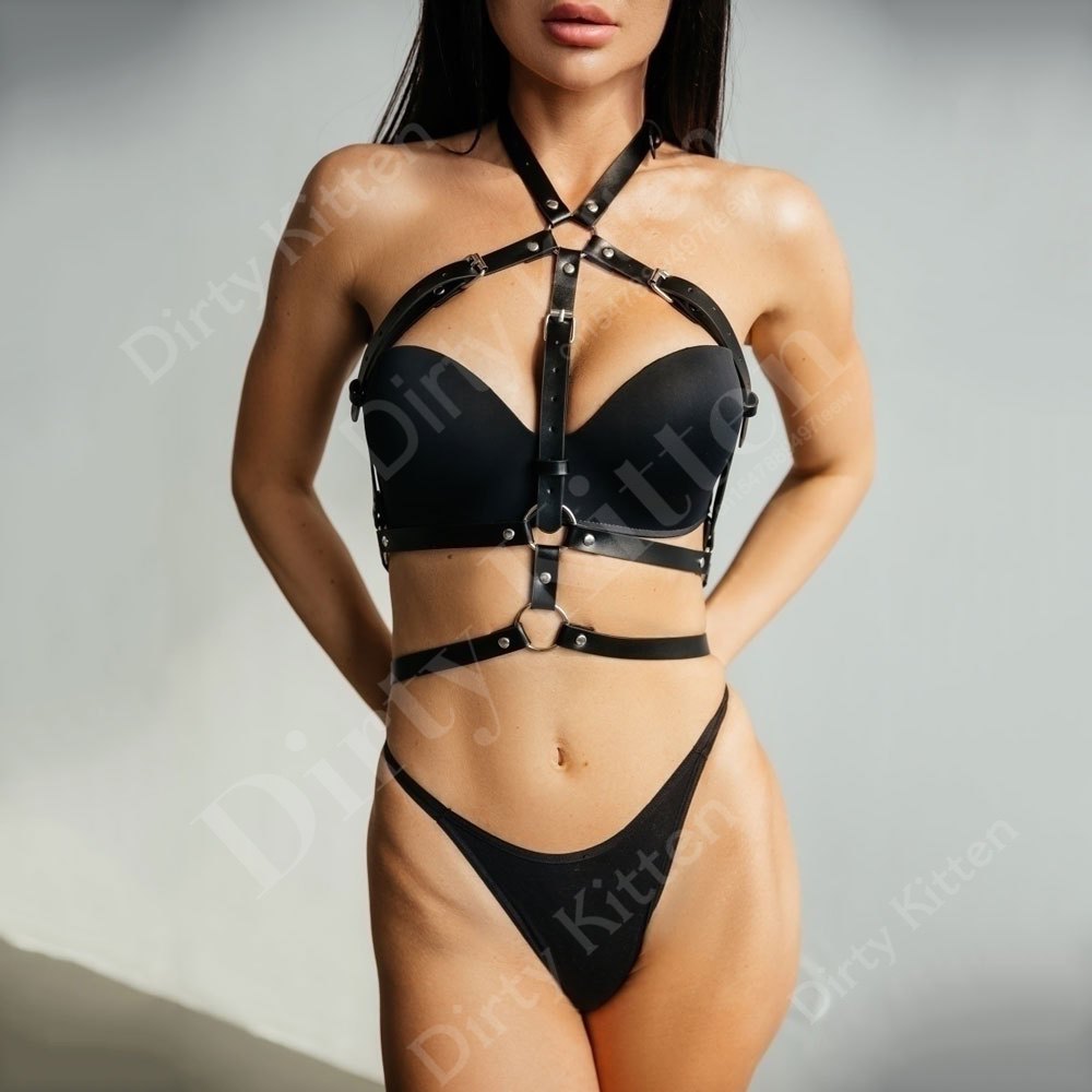 Bdsm Leather Stocking Belt Goth Harness Erotic Suspenders Leg Garter Harness For Women Sexy Erotic Woman Body Sexy Accessories